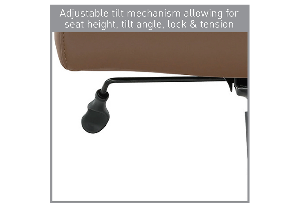 Realspace® Modern Comfort Winsley Bonded Leather Mid-Back Manager Office Chair, Brown/Black, BIFMA Compliant