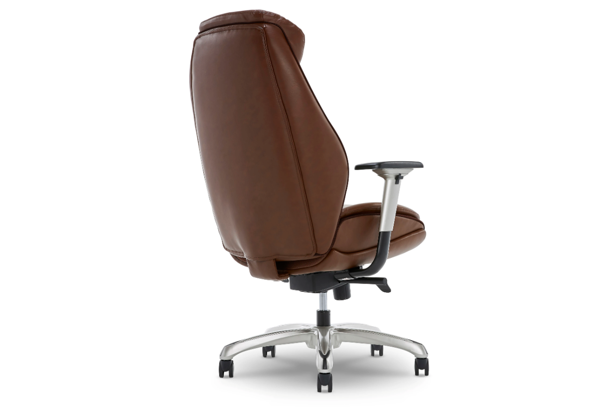 Shaquille O'Neal™ Zethus Ergonomic Bonded Leather High-Back Executive Office Chair, Brown