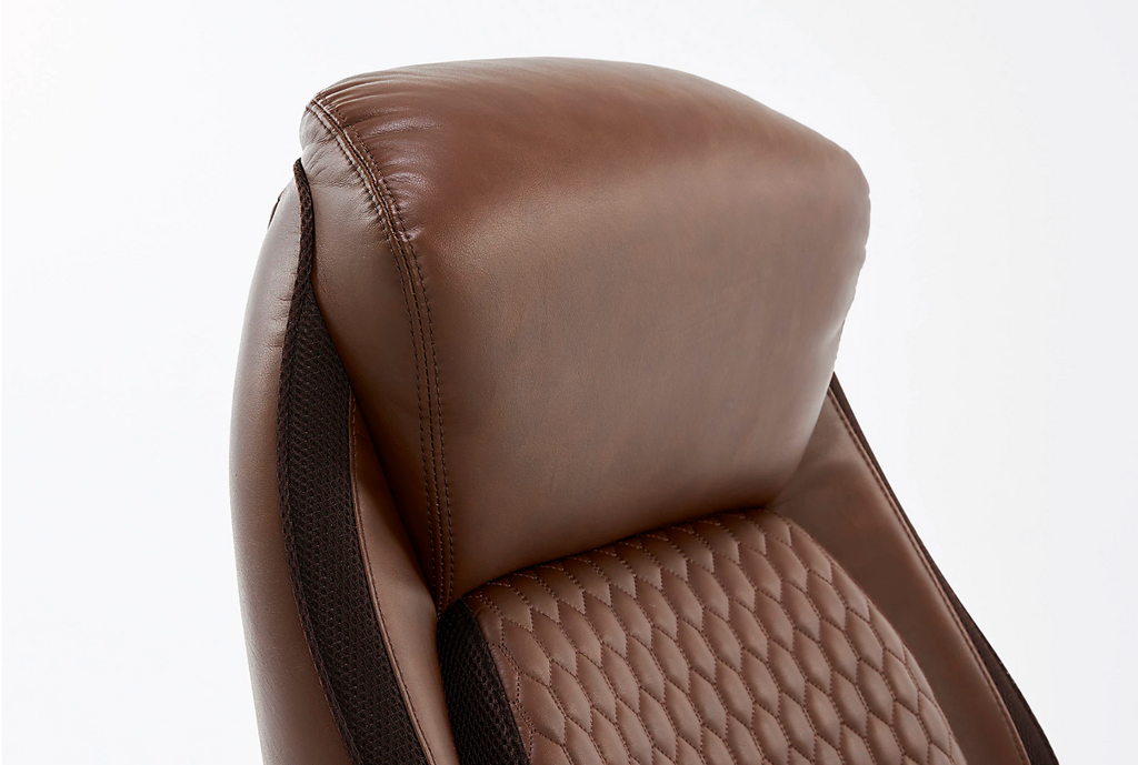 Shaquille O'Neal™ Zethus Ergonomic Bonded Leather High-Back Executive Office Chair, Brown
