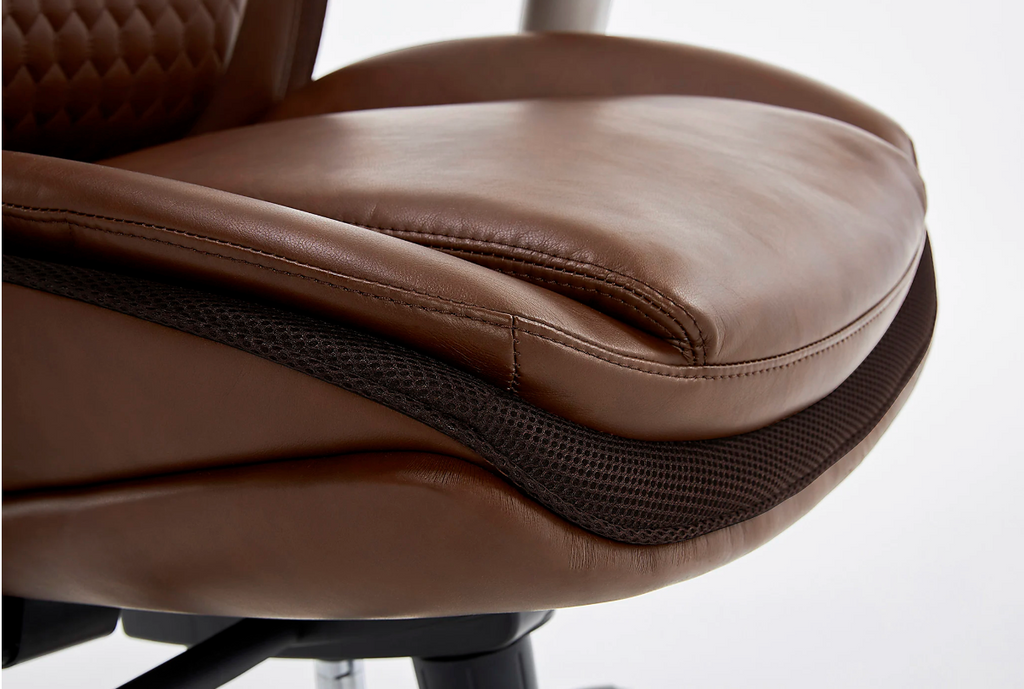 Shaquille O'Neal™ Zethus Ergonomic Bonded Leather High-Back Executive Office Chair, Brown