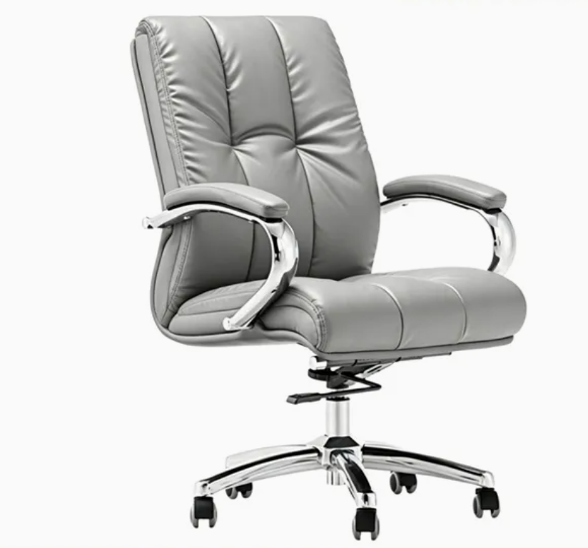MID Back Boss Manager Leather Recliner Swivel Task Executive Office Chair with Chrome Base