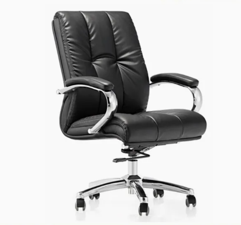 MID Back Boss Manager Leather Recliner Swivel Task Executive Office Chair with Chrome Base