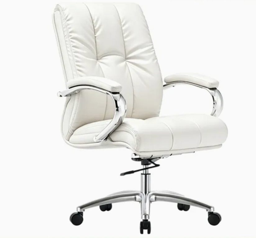 MID Back Boss Manager Leather Recliner Swivel Task Executive Office Chair with Chrome Base