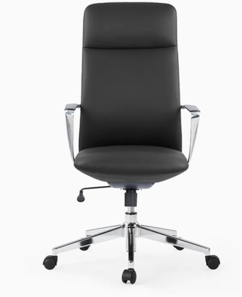 Office Chair Swivel High Back Black Leather Manager Chair