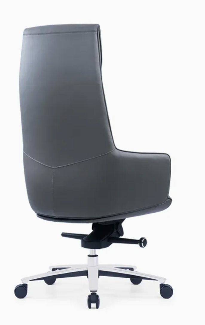 Premium Brown/Black Leather Chair Comfortable High Back Swivel Executive Chair