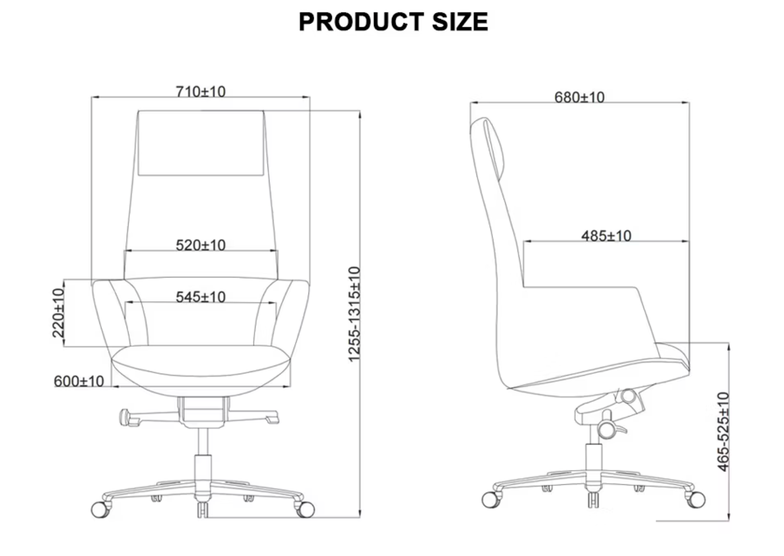 Premium Brown/Black Leather Chair Comfortable High Back Swivel Executive Chair