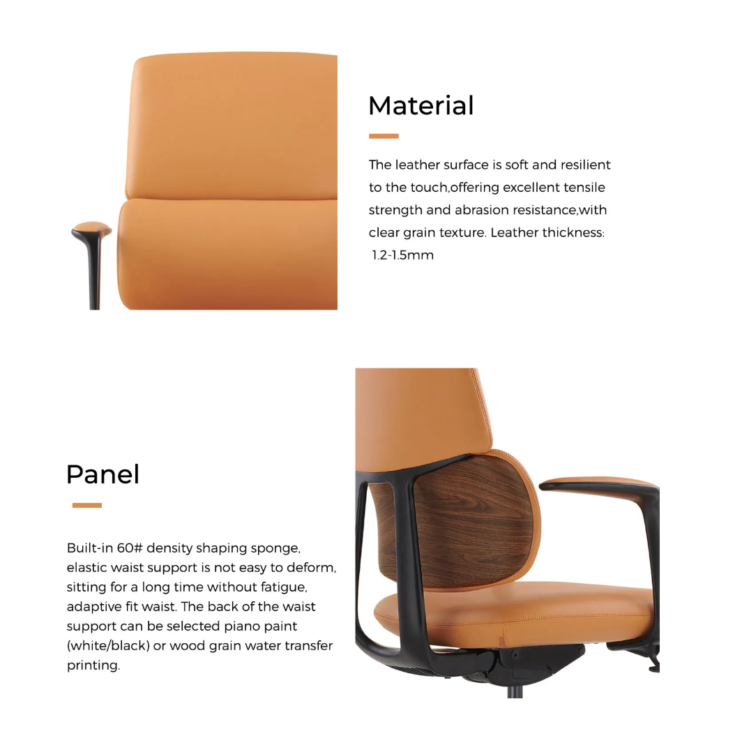 Luxury MID Back Boss Executive Chairman Office Chair Swivel Ergonomic Leather Office Executive Chair