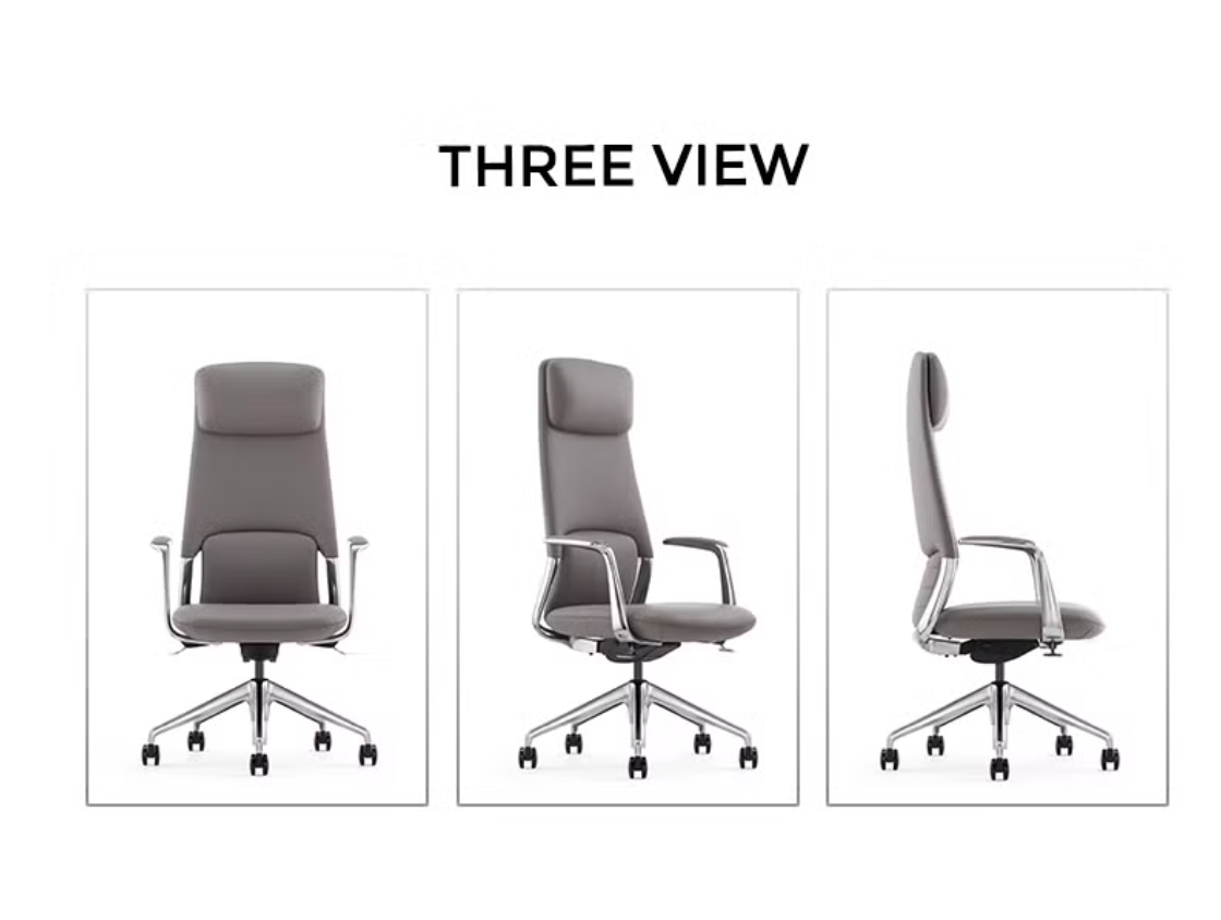 High Back Comfortable Ergonomic Multifunctional Custom Swivel Leather Computer Office Executive Chair
