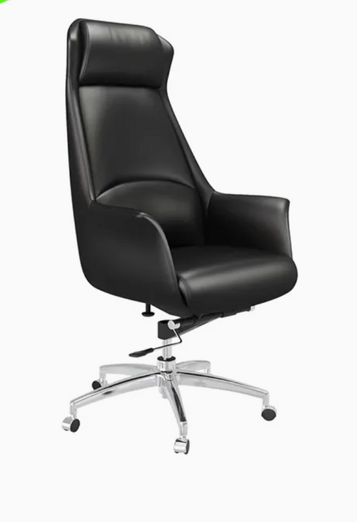 Elegant Brown/Black PU Leather Office Swivel Arms Chair