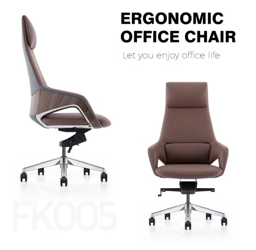 Swivel PU Leather Office Executive Rolling High Back Ergonomic Office Executive Chairs