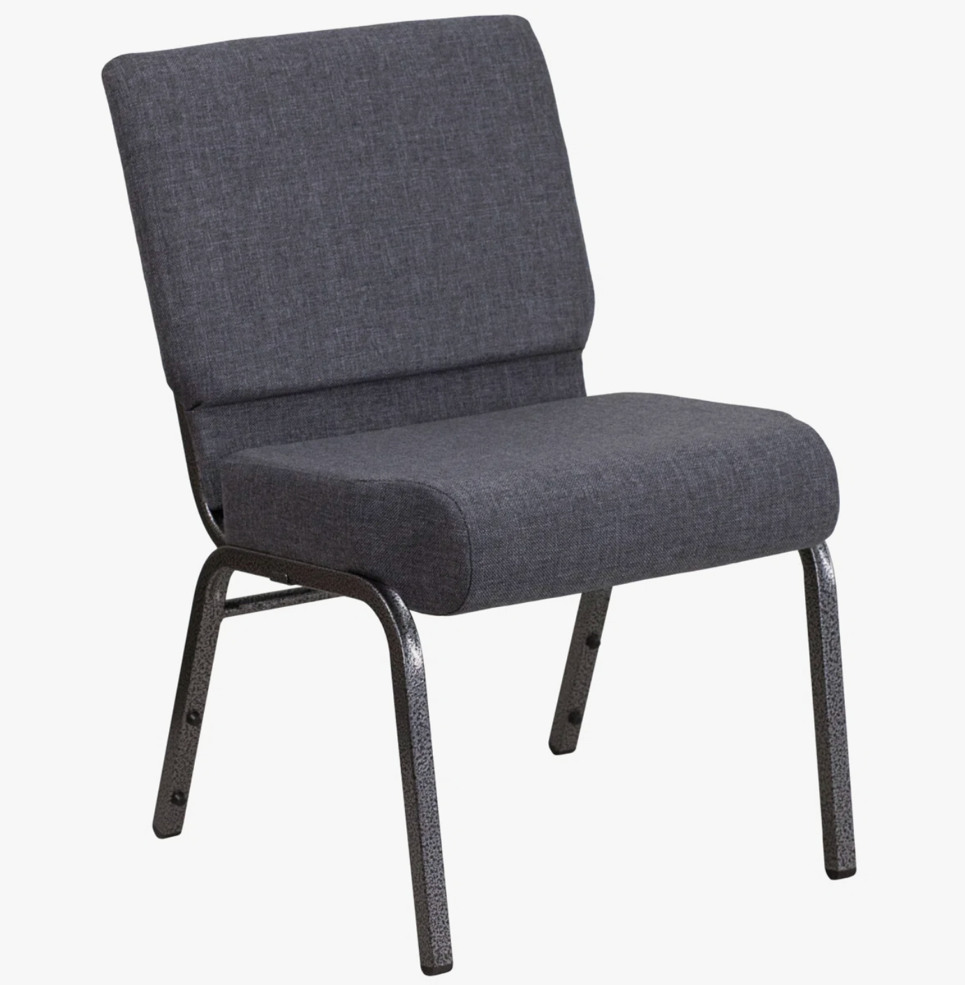 Sold In SETS of 50 Chairs. Church Chairs/Auditorium Seating | Stackable Church Seatings 18.5 Inch Gray Fabric Worship Cinema Auditorium Sanctuary Church Chairs with Cut-Away Back. $45 ea.