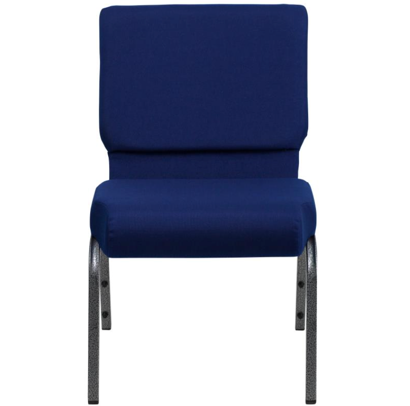 Sold In SETS of 50 Chairs. Church Chairs/Auditorium Seating | Stackable Church Seatings 20.5 Inch Blue Fabric Worship Cinema Auditorium Sanctuary Church Chairs with Cut-Away Back. $49 ea.