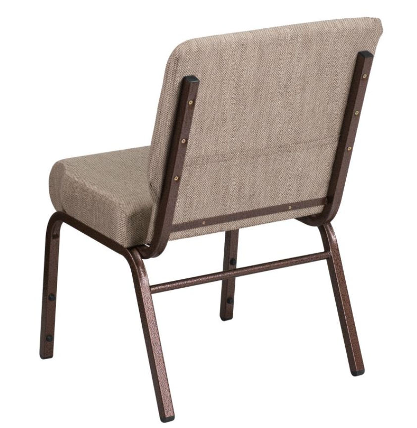 Sold In SETS of 50 Chairs. Church Chairs/Auditorium Seating | Stackable Church Seatings 20.5 Inch Beige Fabric Worship Cinema Auditorium Sanctuary Church Chairs with Cut-Away Back. $49 ea.