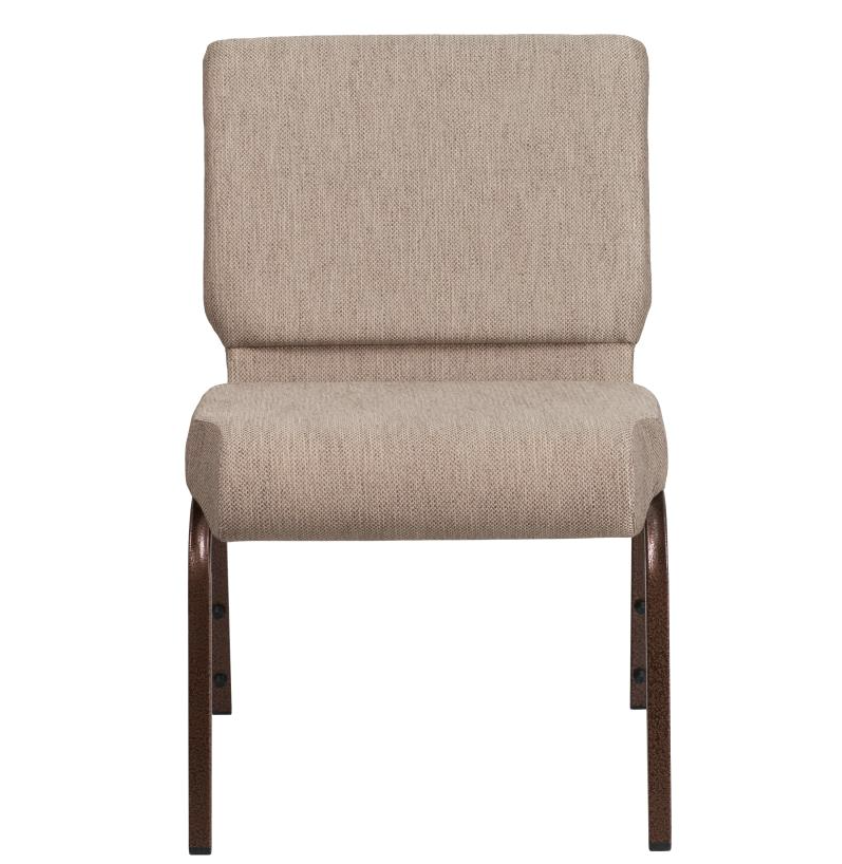 Sold In SETS of 50 Chairs. Church Chairs/Auditorium Seating | Stackable Church Seatings 20.5 Inch Beige Fabric Worship Cinema Auditorium Sanctuary Church Chairs with Cut-Away Back. $49 ea.