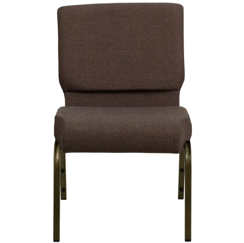 Sold In SETS of 50 Chairs. Church Chairs/Auditorium Seating | Stackable Church Seatings 20.5 Inch Brown Fabric Worship Cinema Auditorium Sanctuary Church Chairs with Cut-Away Back. $49 ea.