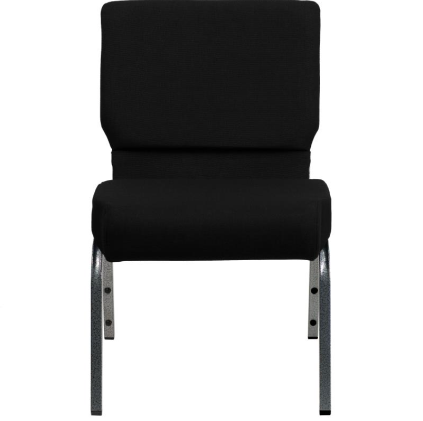 Sold In SETS of 50 Chairs. Church Chairs/Auditorium Seating | Stackable Church Seatings 20.5 Inch Black Fabric Worship Cinema Auditorium Sanctuary Church Chairs with Cut-Away Back. $49 ea.