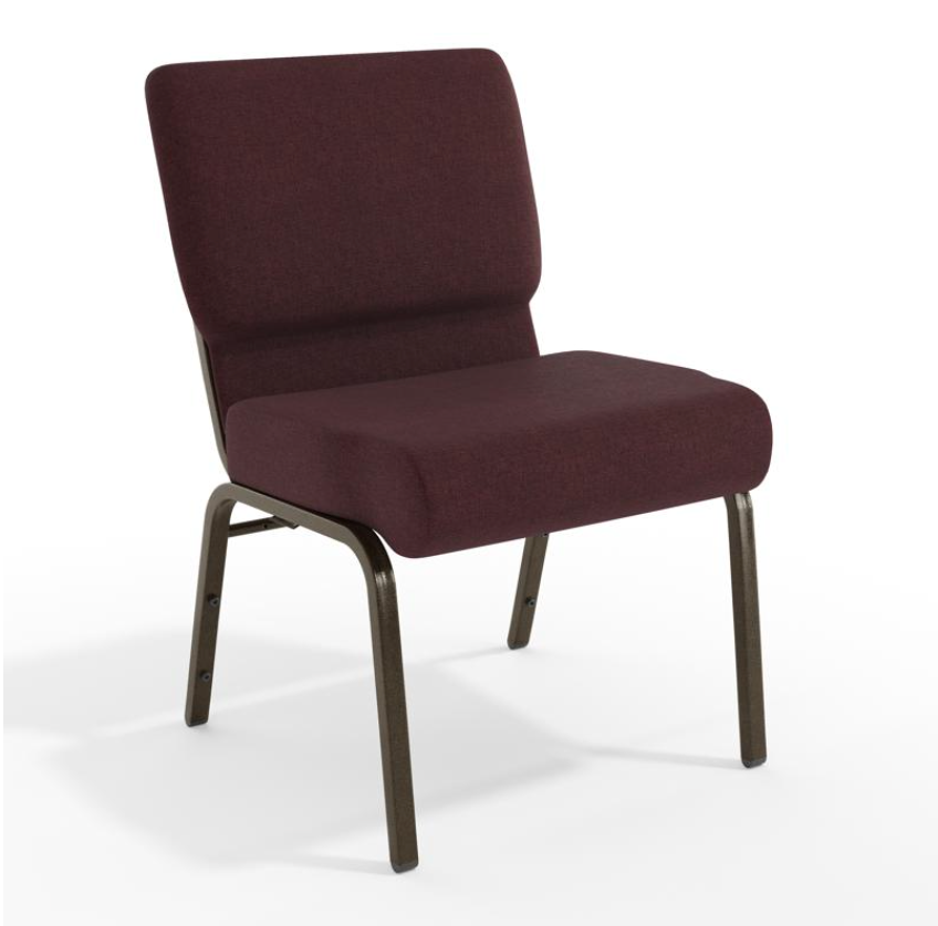 Sold In SETS of 50 Chairs. Church Chairs/Auditorium Seating | Stackable Church Seatings 21 Inch Plum Fabric Worship Cinema Auditorium Sanctuary Church Chairs with Cut-Away Back.