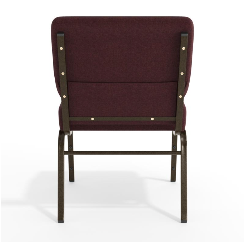 Sold In SETS of 50 Chairs. Church Chairs/Auditorium Seating | Stackable Church Seatings 21 Inch Plum Fabric Worship Cinema Auditorium Sanctuary Church Chairs with Cut-Away Back.