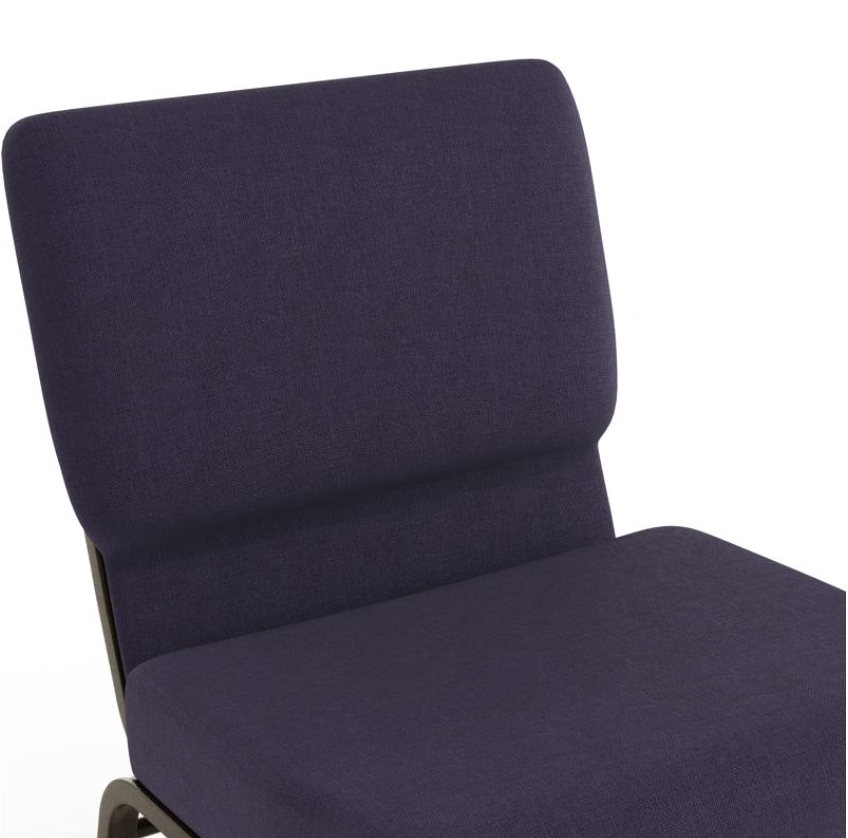 Sold In SETS of 50 Chairs. Church Chairs/Auditorium Seating | Stackable Church Seatings 21 Inch Purple Fabric Worship Cinema Auditorium Sanctuary Church Chairs with Cut-Away Back.