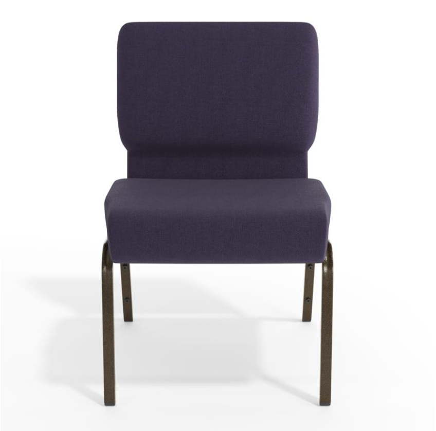 Sold In SETS of 50 Chairs. Church Chairs/Auditorium Seating | Stackable Church Seatings 21 Inch Purple Fabric Worship Cinema Auditorium Sanctuary Church Chairs with Cut-Away Back.