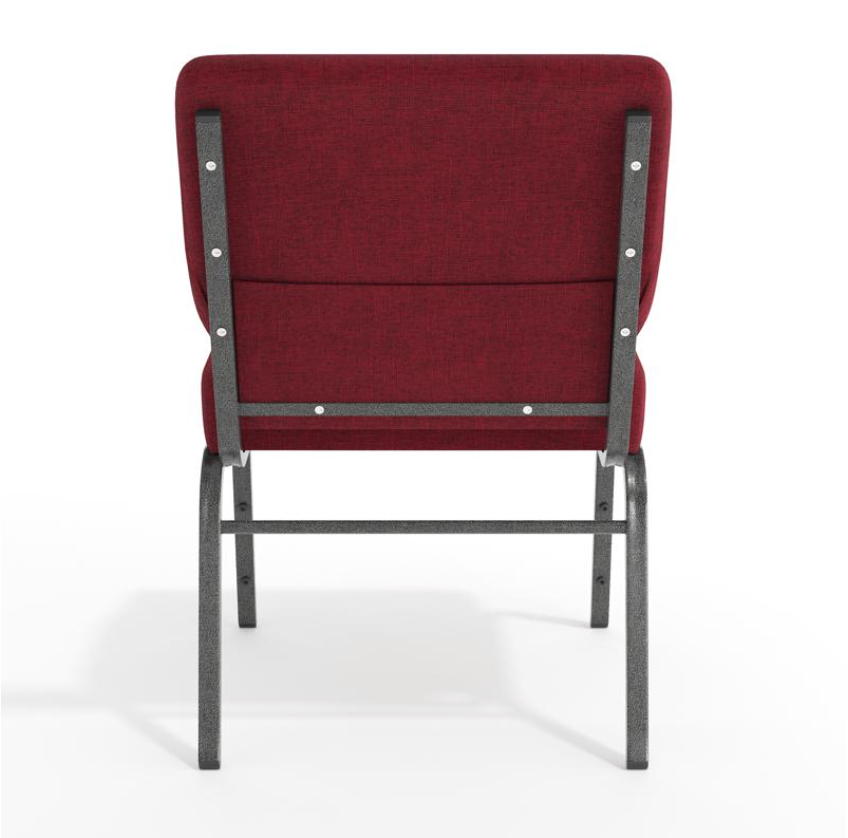 Sold In SETS of 50 Chairs. Church Chairs/Auditorium Seating | Stackable Church Seatings 21 Inch Crimson Fabric Worship Cinema Auditorium Sanctuary Church Chairs with Cut-Away Back.