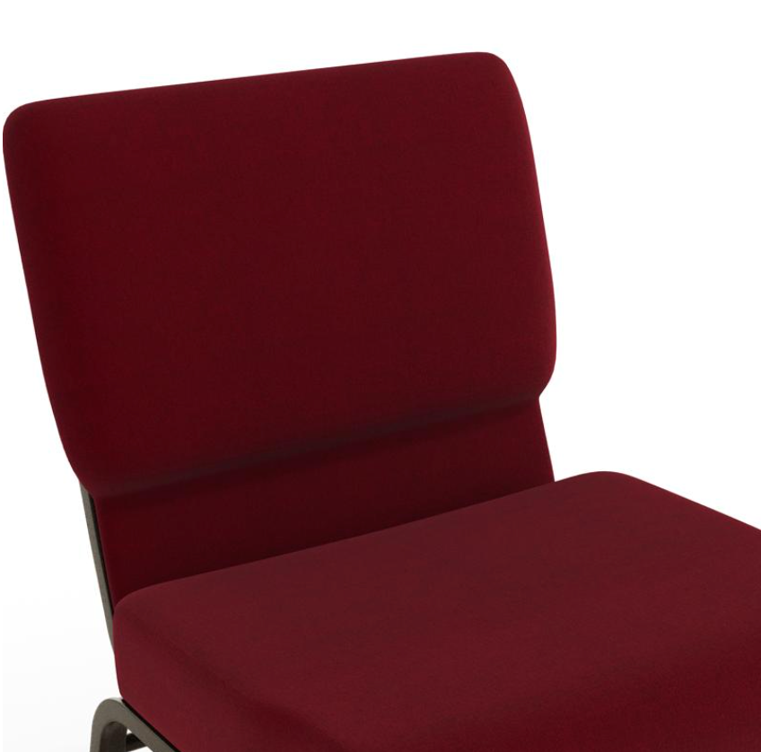 Sold In SETS of 10 Chairs. Church Chairs/Auditorium Seating | Stackable Church Seatings 21 Inch Burgundy Fabric Worship Cinema Auditorium Sanctuary Church Chairs with Cut-Away Back.