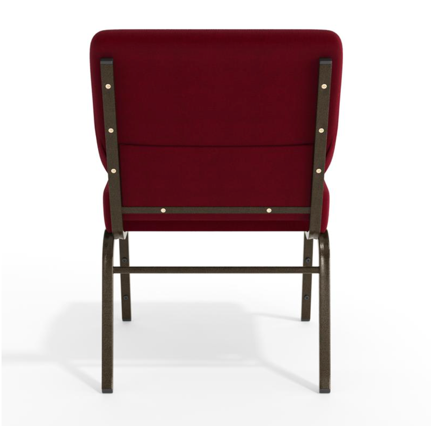 Sold In SETS of 10 Chairs. Church Chairs/Auditorium Seating | Stackable Church Seatings 21 Inch Burgundy Fabric Worship Cinema Auditorium Sanctuary Church Chairs with Cut-Away Back.