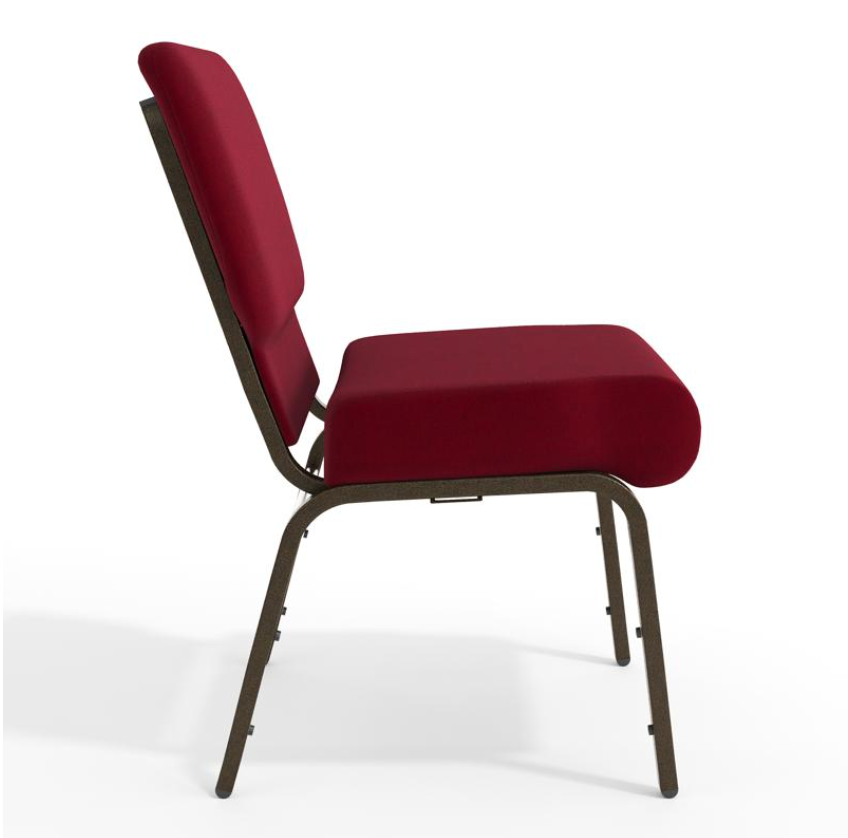 Sold In SETS of 10 Chairs. Church Chairs/Auditorium Seating | Stackable Church Seatings 21 Inch Burgundy Fabric Worship Cinema Auditorium Sanctuary Church Chairs with Cut-Away Back.