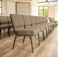 Sold In SETS of 10 Chairs. Church Chairs/Auditorium Seating | Stackable Church Seatings 21 Inch Beige Fabric Worship Cinema Auditorium Sanctuary Church Chairs with Cut-Away Back.