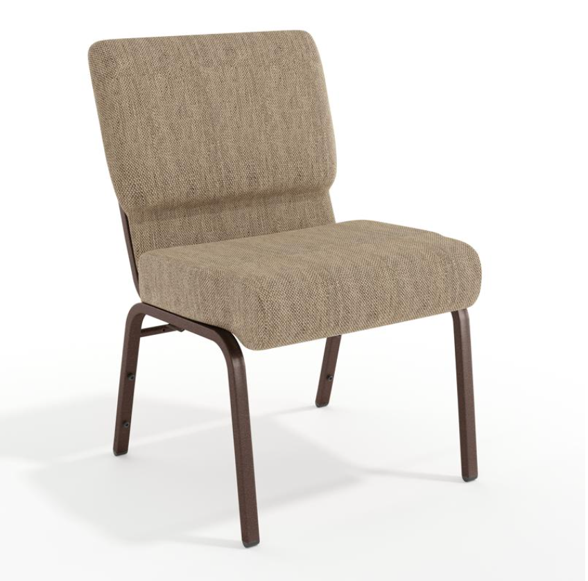 Sold In SETS of 10 Chairs. Church Chairs/Auditorium Seating | Stackable Church Seatings 21 Inch Beige Fabric Worship Cinema Auditorium Sanctuary Church Chairs with Cut-Away Back.