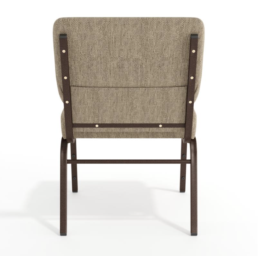 Sold In SETS of 10 Chairs. Church Chairs/Auditorium Seating | Stackable Church Seatings 21 Inch Beige Fabric Worship Cinema Auditorium Sanctuary Church Chairs with Cut-Away Back.