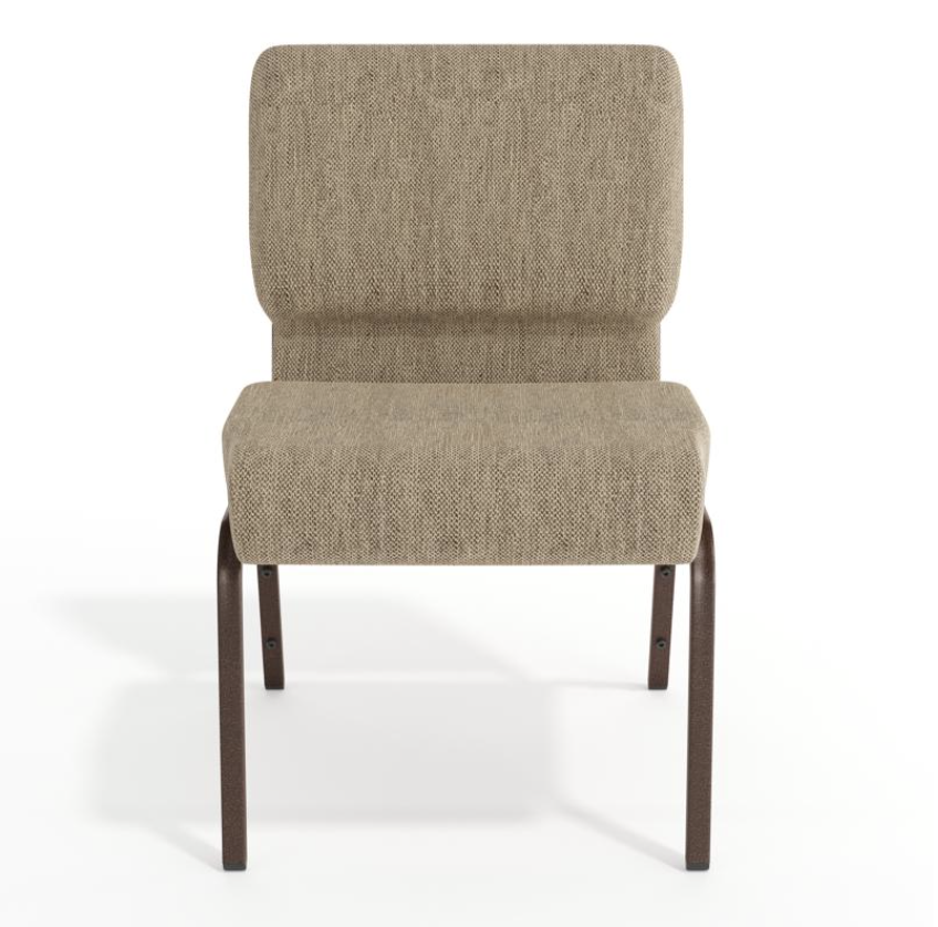 Sold In SETS of 10 Chairs. Church Chairs/Auditorium Seating | Stackable Church Seatings 21 Inch Beige Fabric Worship Cinema Auditorium Sanctuary Church Chairs with Cut-Away Back.