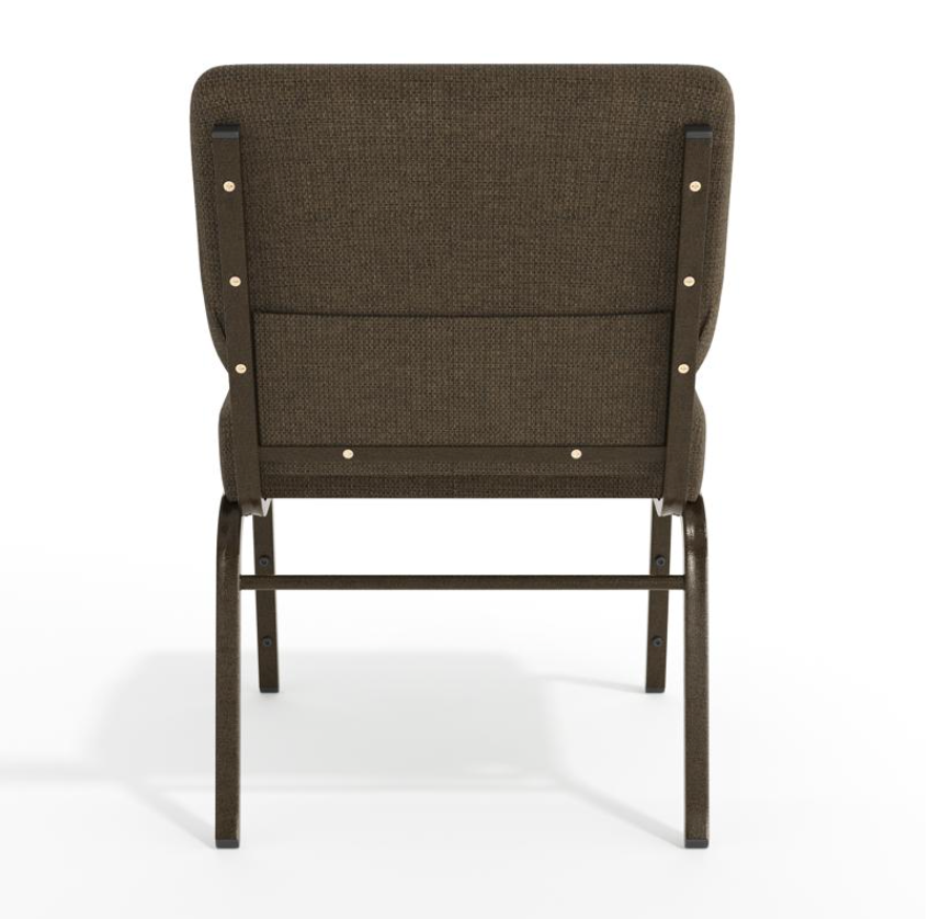Sold In SETS of 10 Chairs. Church Chairs/Auditorium Seating | Stackable Church Seatings 21 Inch Brown Fabric Worship Cinema Auditorium Sanctuary Church Chairs with Cut-Away Back.