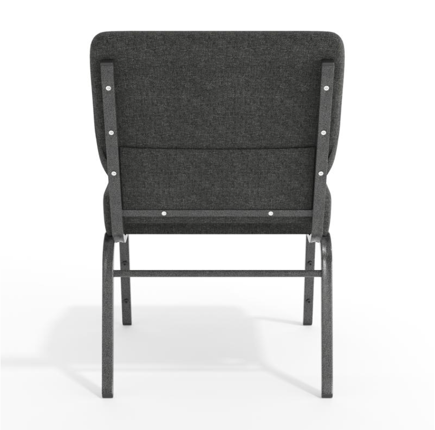 Sold In SETS of 50 Chairs. Hotel/Church/Auditorium/Banquet Seating | Stackable Seating 21 Inch Gray Fabric Worship Cinema Auditorium Sanctuary Church Chairs with Cut-Away Back.