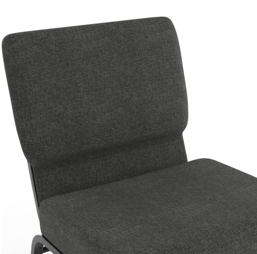 Sold In SETS of 10 Chairs. Church Chairs/Auditorium Seating | Stackable Church Seatings 21 Inch Gray Fabric Worship Cinema Auditorium Sanctuary Church Chairs with Cut-Away Back With Book Rack