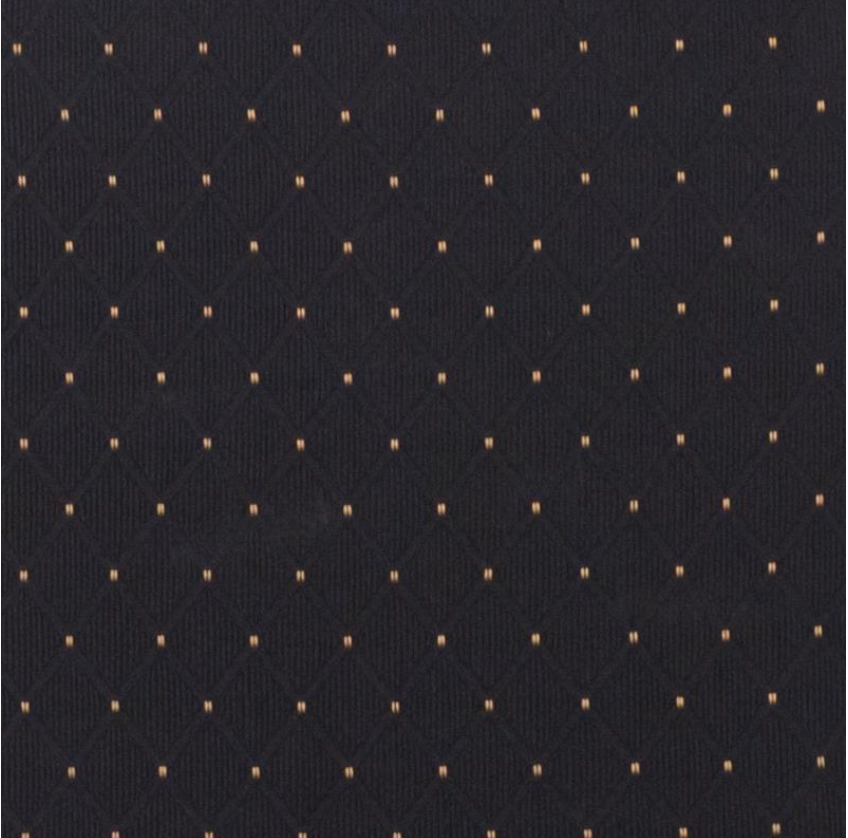 (SET OF 20 CHAIRS) Crown Back Stacking Church/Banquet Chair in Black Patterned Fabric - Gold Vein Frame 17.25" Wide