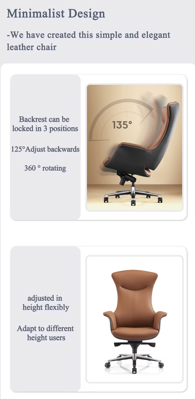 Modern Executive Swivel High Back Leather Ergonomic Boss Manager Meeting Conference Office Chair