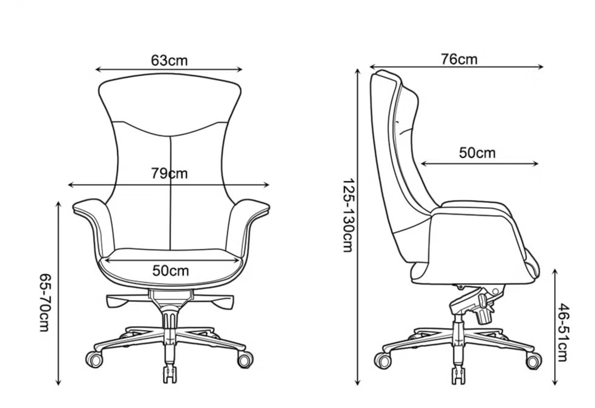 Modern Executive Swivel High Back Leather Ergonomic Boss Manager Meeting Conference Office Chair