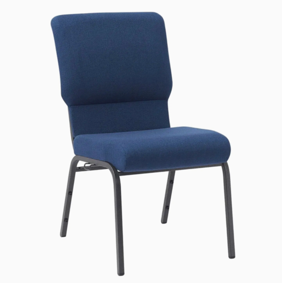 Set of 50 Church Chairs/Auditorium Seating | Stackable Church Seatings 18.5 Inch Dark Blue Fabric Worship Cinema Auditorium Sanctuary Church Chairs with Cut-Away Back. $42 ea.