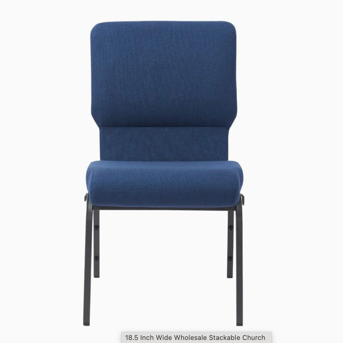 Set of 50 Church Chairs/Auditorium Seating | Stackable Church Seatings 18.5 Inch Dark Blue Fabric Worship Cinema Auditorium Sanctuary Church Chairs with Cut-Away Back. $42 ea.
