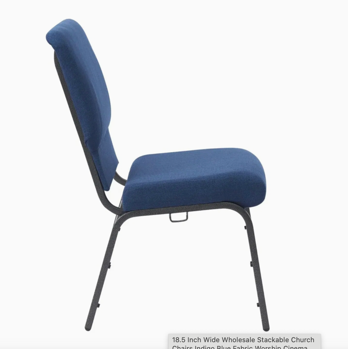 Set of 50 Church Chairs/Auditorium Seating | Stackable Church Seatings 18.5 Inch Dark Blue Fabric Worship Cinema Auditorium Sanctuary Church Chairs with Cut-Away Back. $42 ea.