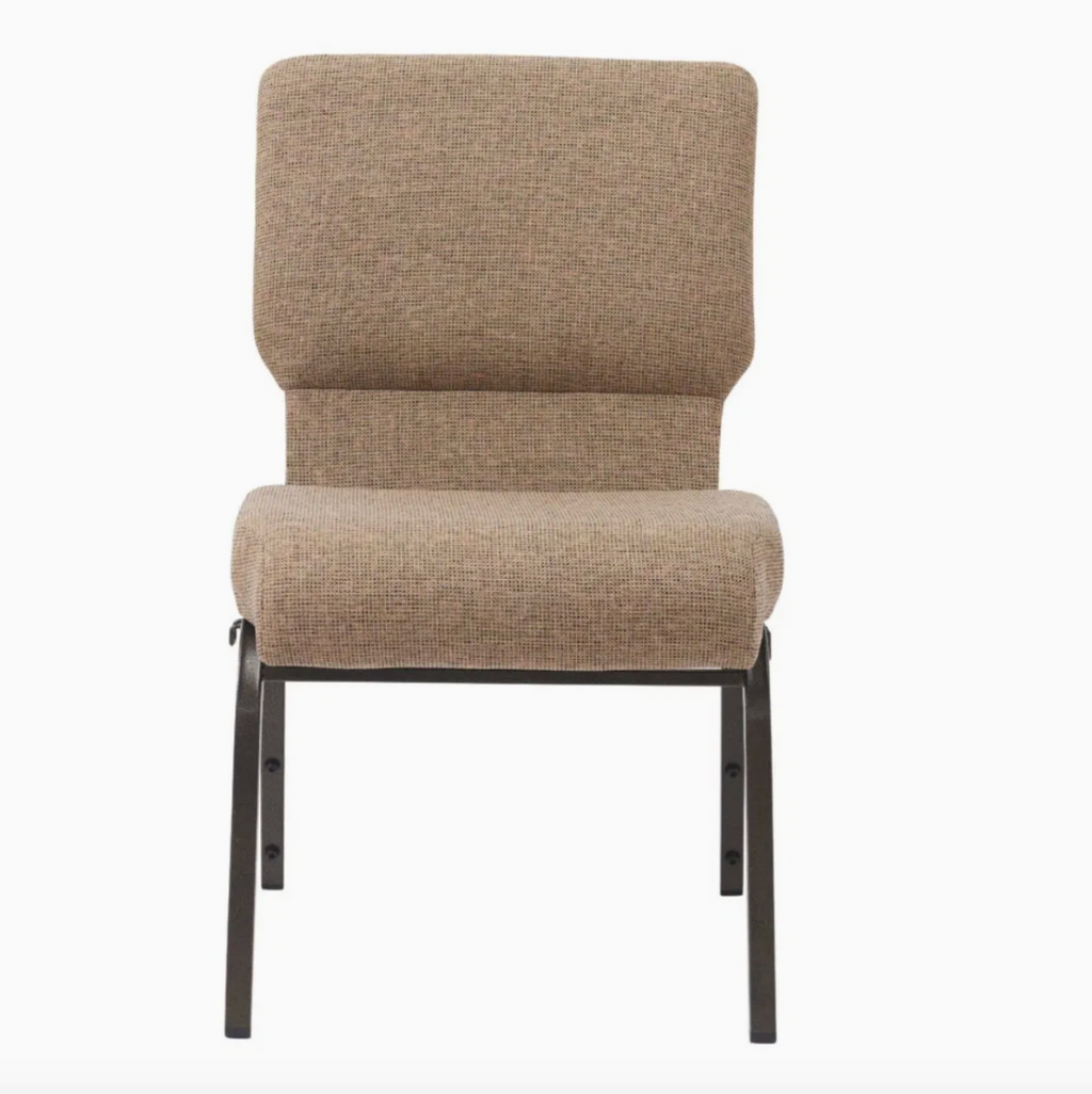 Set of 50 Church Chairs/Auditorium Seating | Stackable Church Seatings 20.5 Inch Tan Fabric Worship Cinema Auditorium Sanctuary Church Chairs with Cut-Away Back. $49 ea.