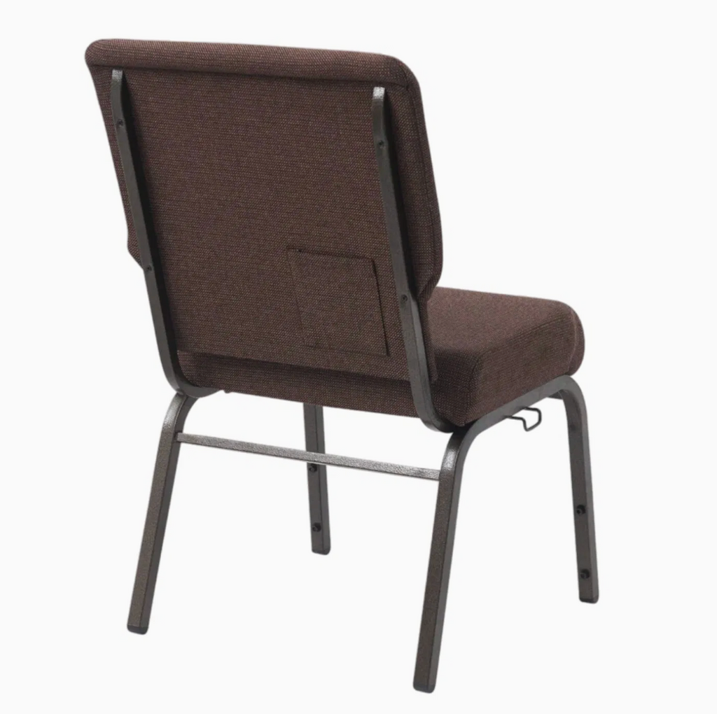Set of 50 Church Chairs/Auditorium Seating | Stackable Church Seatings 20.5 Inch Brown Fabric Worship Cinema Auditorium Sanctuary Church Chairs with Cut-Away Back. $49 ea.