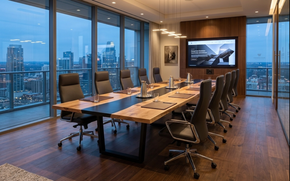 White Oak Epoxy River Tables — Conference Table Or Dining Table
