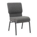 Set of 50 Church Chairs/Auditorium Seating | Stackable Church Seatings 18.5 Inch Charcoal Gray Fabric Worship Cinema Auditorium Sanctuary Church Chairs with Cut-Away Back. $42 ea.