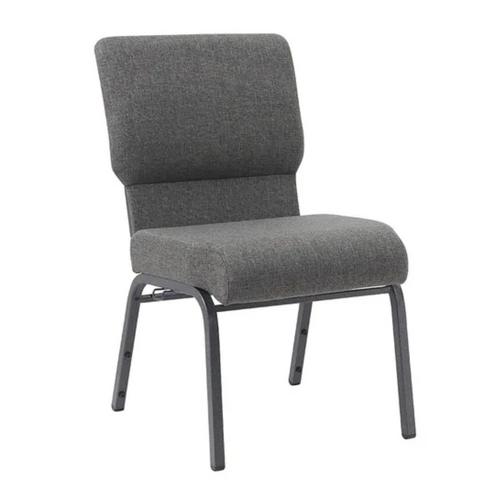 Church Chairs/Auditorium Seating | Stackable Church Seatings 20.5 Inch Black Fabric Worship Cinema Auditorium Sanctuary Church Chairs with Cut-Away Back