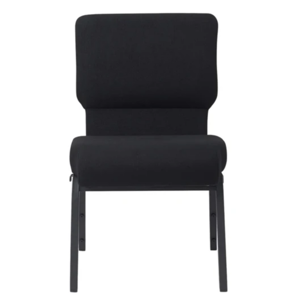 Set of 50 Church Chairs/Auditorium Seating | Stackable Church Seatings 18.5 Inch Black Fabric Worship Cinema Auditorium Sanctuary Church Chairs with Cut-Away Back. $42 ea.