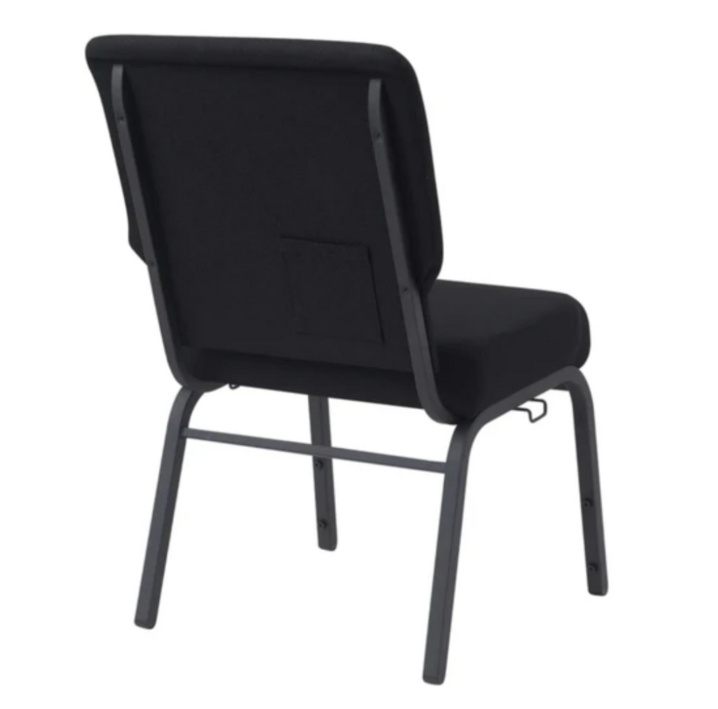 Set of 50 Church Chairs/Auditorium Seating | Stackable Church Seatings 18.5 Inch Black Fabric Worship Cinema Auditorium Sanctuary Church Chairs with Cut-Away Back. $42 ea.