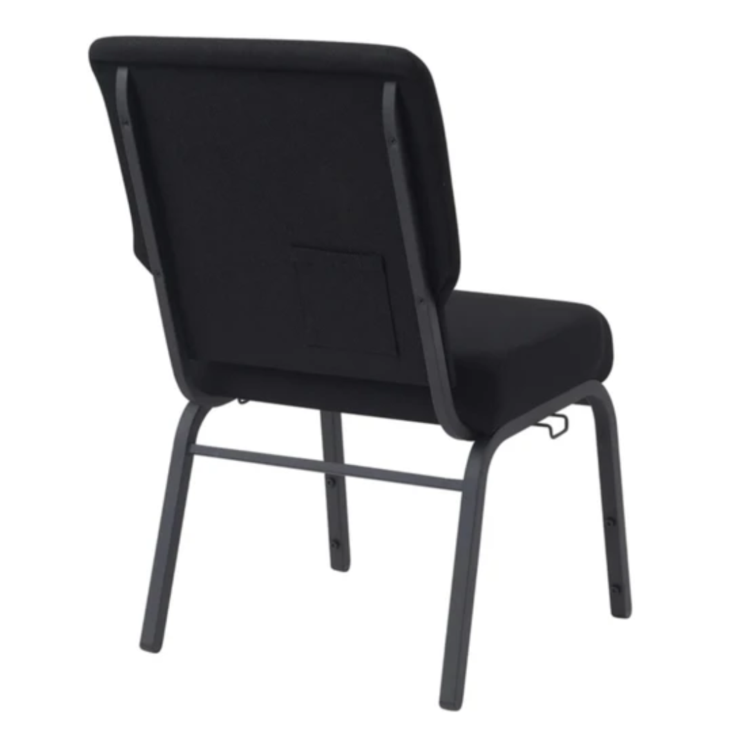 Set of 50 Church Chairs/Auditorium Seating | Stackable Church Seatings 18.5 Inch Black Fabric Worship Cinema Auditorium Sanctuary Church Chairs with Cut-Away Back. $42 ea.