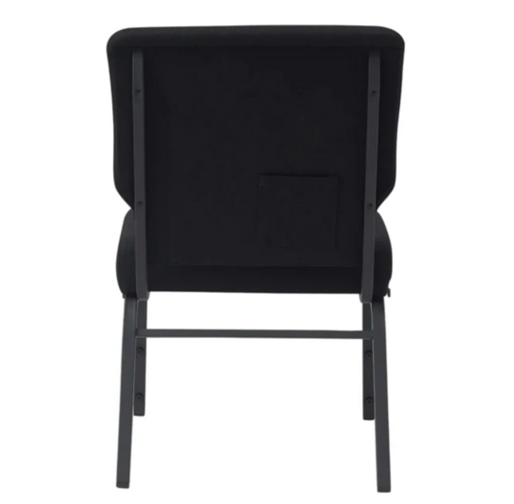 Set of 50 Church Chairs/Auditorium Seating | Stackable Church Seatings 18.5 Inch Black Fabric Worship Cinema Auditorium Sanctuary Church Chairs with Cut-Away Back. $42 ea.